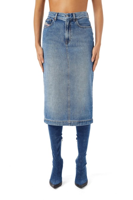 Diesel Der-ronny Bleistiftrock Mittelblau