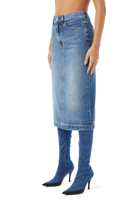 Diesel Der-ronny Bleistiftrock Mittelblau