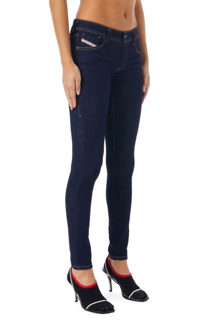 Diesel 2018 Slandy-low Z9c18 Super Skinny Jeans Dunkelblau