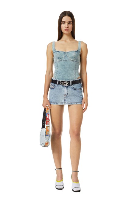 Diesel De-ron Minirock Hellblau