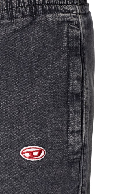 Diesel D-lab Track Denim 069ze Konisch Zulaufend In Schwarz/dunkelgrau