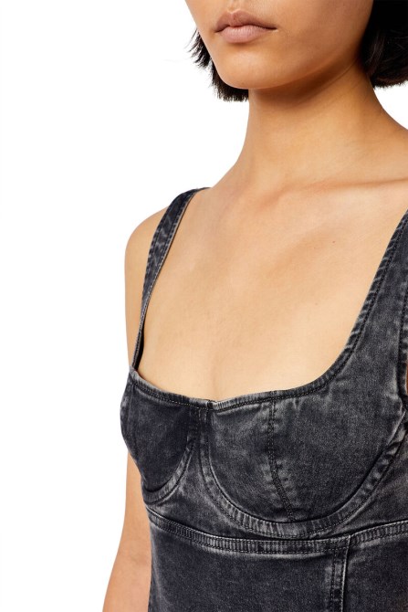 Schwarz/dunkelgrau Diesel D-gellert Track Denim Bodysuit