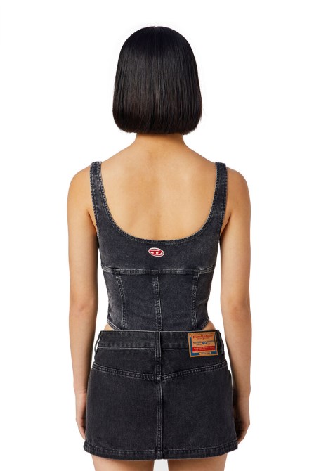 Schwarz/dunkelgrau Diesel D-gellert Track Denim Bodysuit