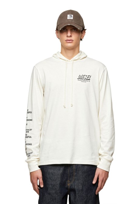 Diesel T-just-ls-kapuzenschlitze Weiß