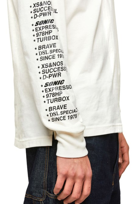 Diesel T-just-ls-kapuzenschlitze Weiß