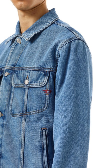 Diesel Mittelblaue Truckerjacke Von D-Barcy