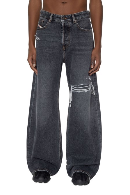 D-rise 007f6 Gerade Jeans Diesel Schwarz/dunkelgrau