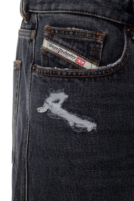 D-rise 007f6 Gerade Jeans Diesel Schwarz/dunkelgrau