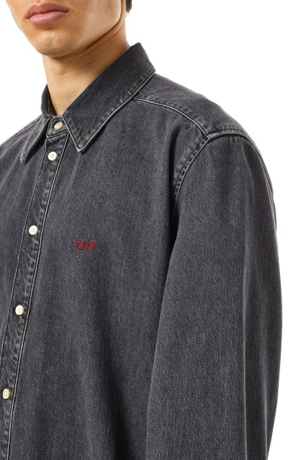 Diesel D-simply Basic Shirt Schwarz/dunkelgrau