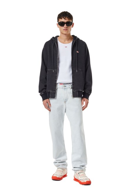 Diesel 1955 0079z Straight Jeans In Hellblau