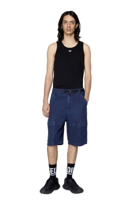 Diesel Dunkelblaue D-krooley Joggjeans Cargo-shorts
