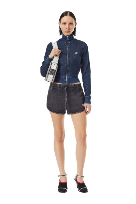 Diesel D-sunny Track Denim Laufshorts Schwarz/dunkelgrau