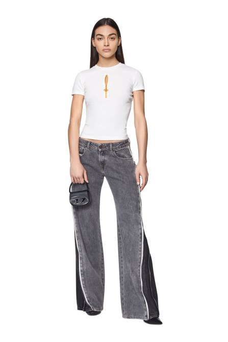 Diesel T-vazy Weiß/gelb