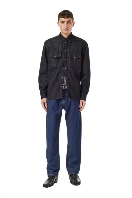 Diesel 2020 D-viker Z9b85 Gerade Jeans Dunkelblau