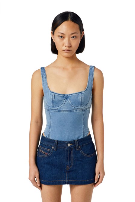 D-gelert Track Denim Bodysuit Diesel Hellblau