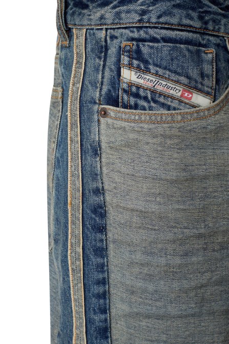 Diesel 1955 007f4 Gerade Jeans Mittelblau