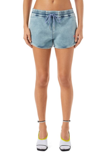 Hellblaue D-sunny Track Denim Laufshorts Diesel