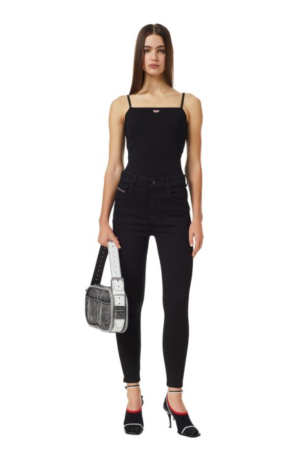 Schwarz/dunkelgrau 1984 Slandy-high 069ef Super Skinny Jeans Diesel