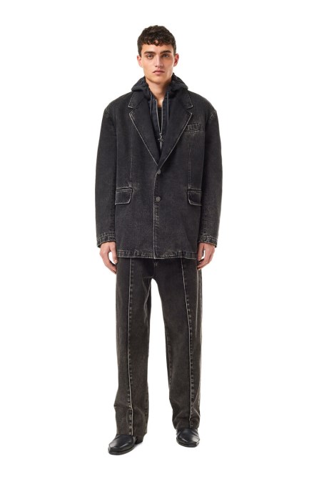 Diesel D-blaz Einreihiger Blazer Schwarz/dunkelgrau