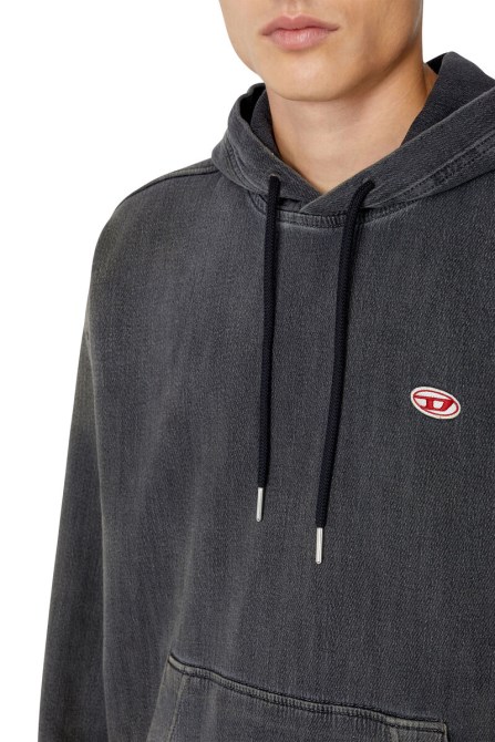 Diesel D-um-rib Track Denim Hoodie Schwarz