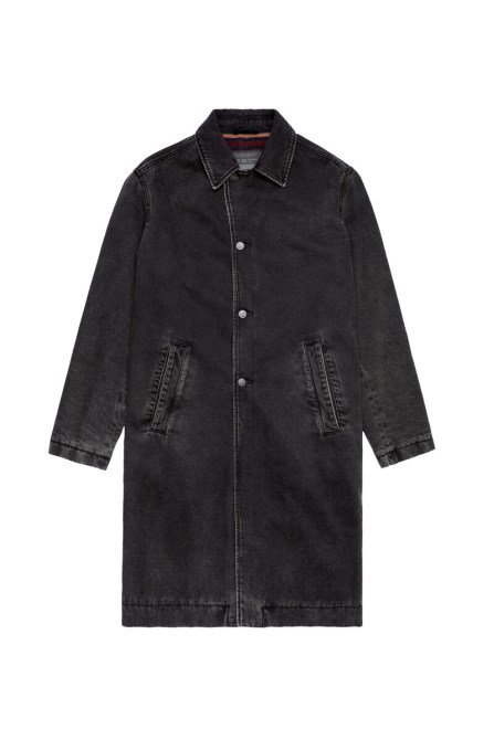 Diesel D-roku-long Car Coat Schwarz/dunkelgrau