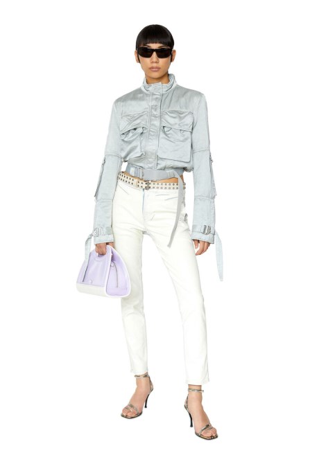 D-tail Track Denim 068bu Skinny Diesel Weiß