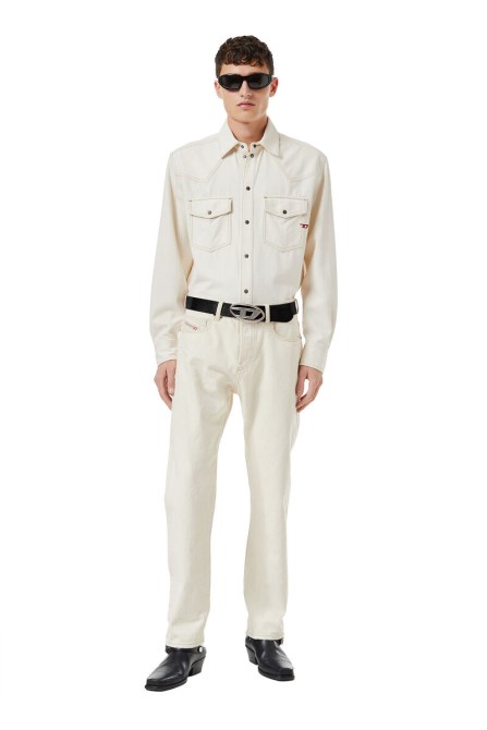 Diesel 2020 D-viker 09b95 Gerade Jeans Weiß