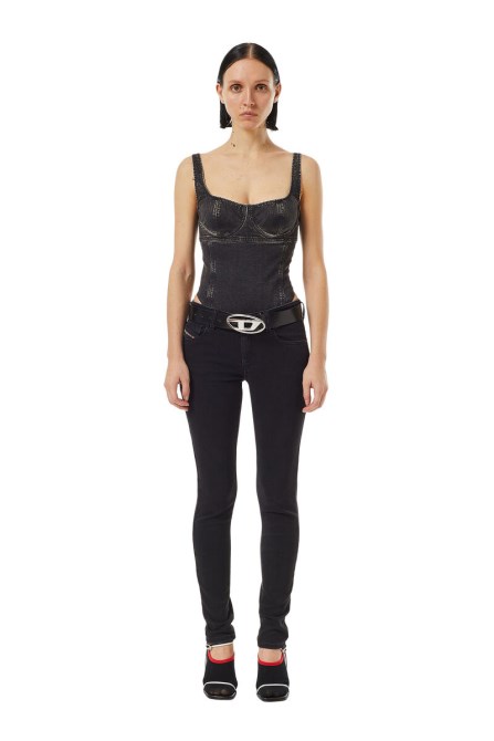 Diesel Schwarz/dunkelgrau 2018 Slandy-low Z69vw Super Skinny Jeans