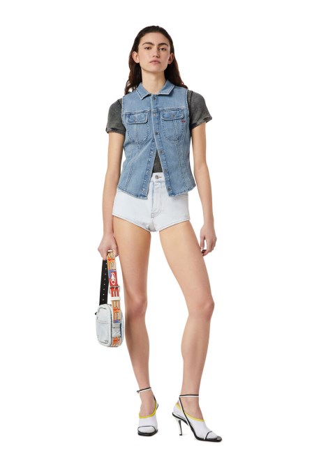 Diesel De-shon ärmelloses Westernhemd Hellblau