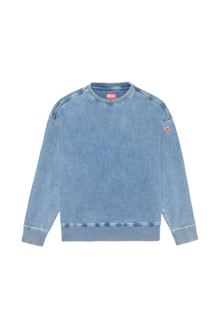 Diesel D-krib Track Denim Sweatshirt Hellblau