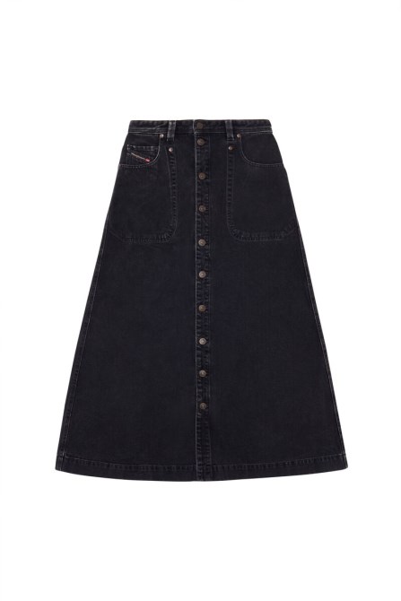 De-albus-l A-linie Langer Rock Diesel Schwarz/dunkelgrau