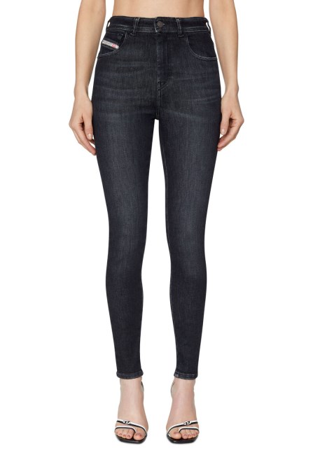 Diesel 1984 Slandy-high 09d96 Super Skinny Jeans Schwarz/dunkelgrau