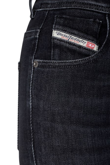 Diesel 1984 Slandy-high 09d96 Super Skinny Jeans Schwarz/dunkelgrau