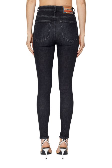 Diesel 1984 Slandy-high 09d96 Super Skinny Jeans Schwarz/dunkelgrau