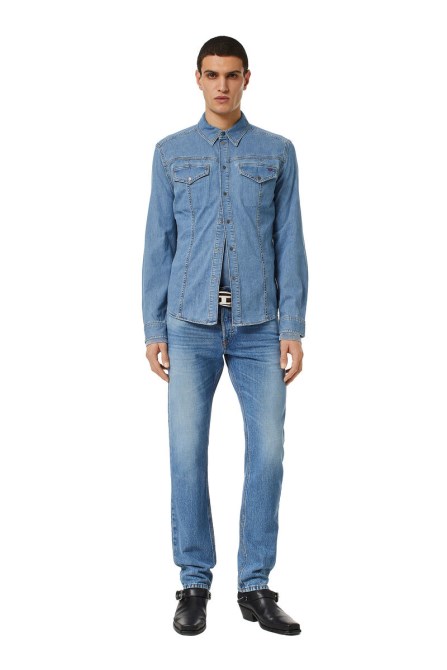 D-westy Rodeoshirt Diesel In Mittelblau