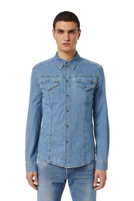 Diesel D-westy Rodeo Shirt Mittelblau