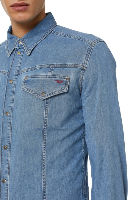 Diesel D-westy Rodeo Shirt Mittelblau