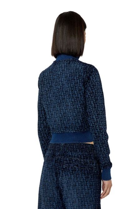 D-emy Track Denim Sweatshirt Diesel Dunkelblau