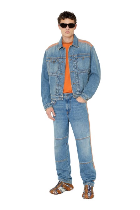 Diesel D-arbus 0eiaw Gerade Jeans Mittelblau