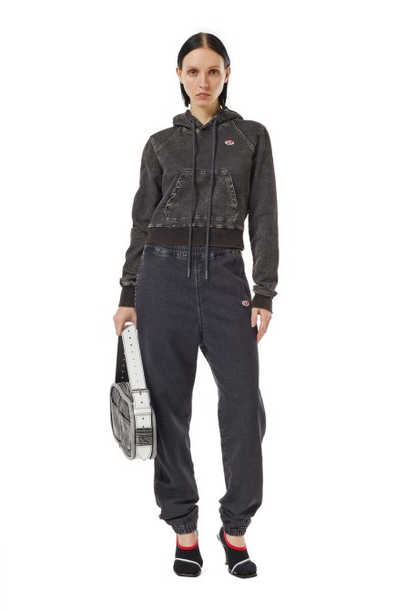 Diesel D-lab Track Denim 069ze Konisch Schwarz/dunkelgrau