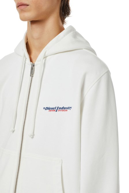 Diesel S-ginn-kapuze-zip-ind Weiß