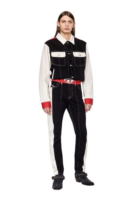 1995 0eiar Straight Jeans Diesel Schwarz/weiß