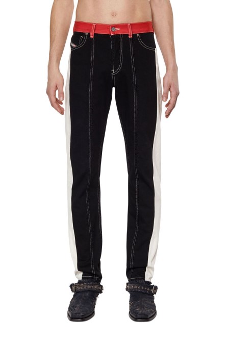 1995 0eiar Straight Jeans Diesel Schwarz/weiß