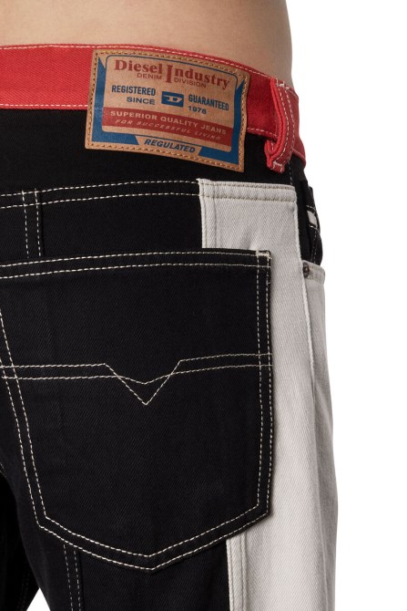 1995 0eiar Straight Jeans Diesel Schwarz/weiß