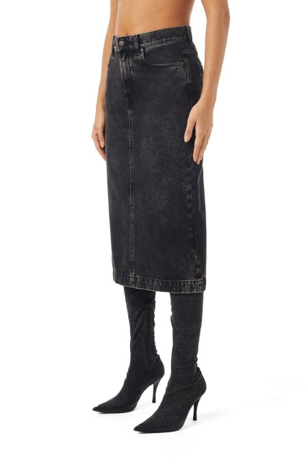 Schwarz/dunkelgrau De-ronny Bleistiftrock Diesel