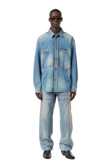 Diesel D-franky 0ehas Gerade Jeans Hellblau