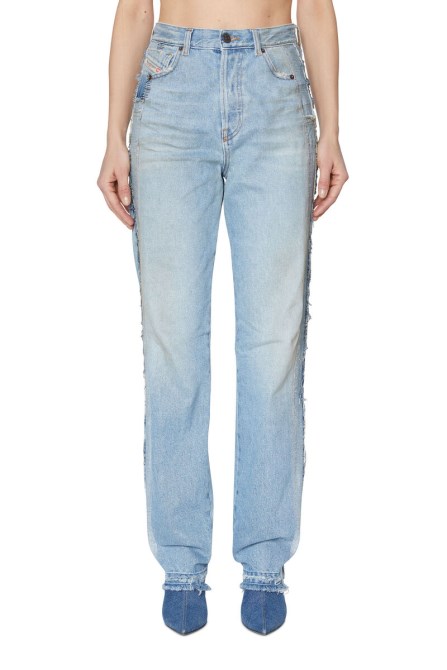 Diesel 1956 09e24 Gerade Jeans Mittelblau