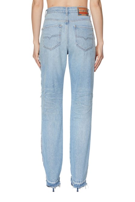 Diesel 1956 09e24 Gerade Jeans Mittelblau