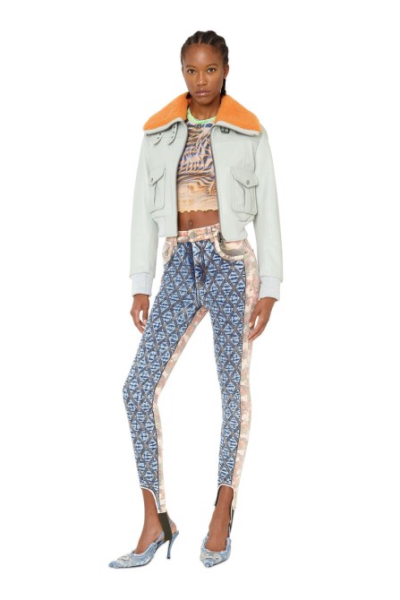 Hellblaue Diesel D-duct 0elad Superenge Jeans