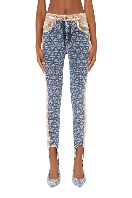 Hellblaue Diesel D-duct 0elad Superenge Jeans